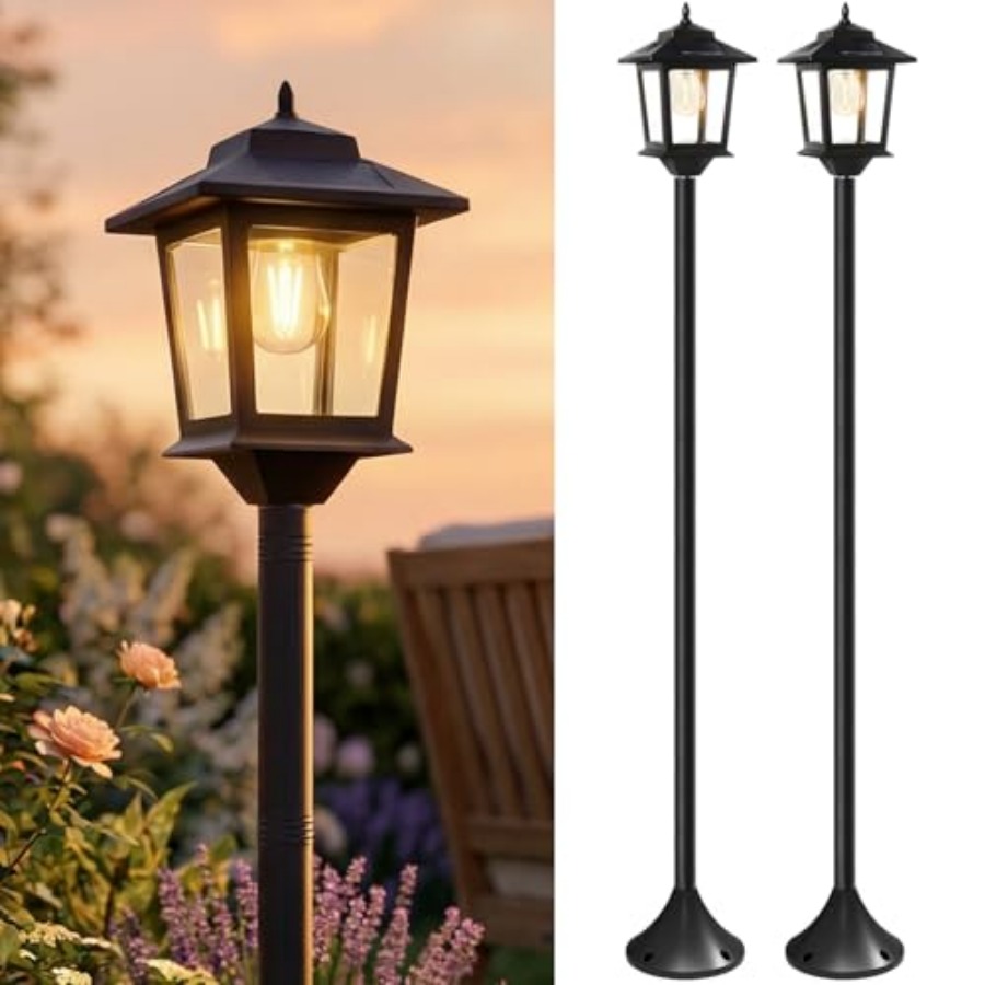 Outdoor Lighting Lamp - Outdoor Solar Post Lights, 2-Pack 63