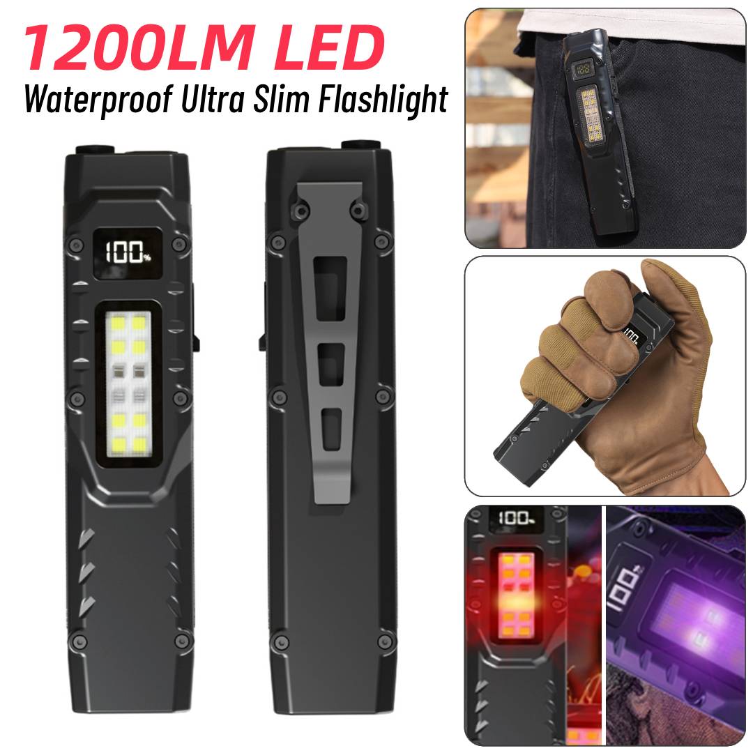 Outdoor Lighting Switch - LED Ultra Slim Flashlight with Pen