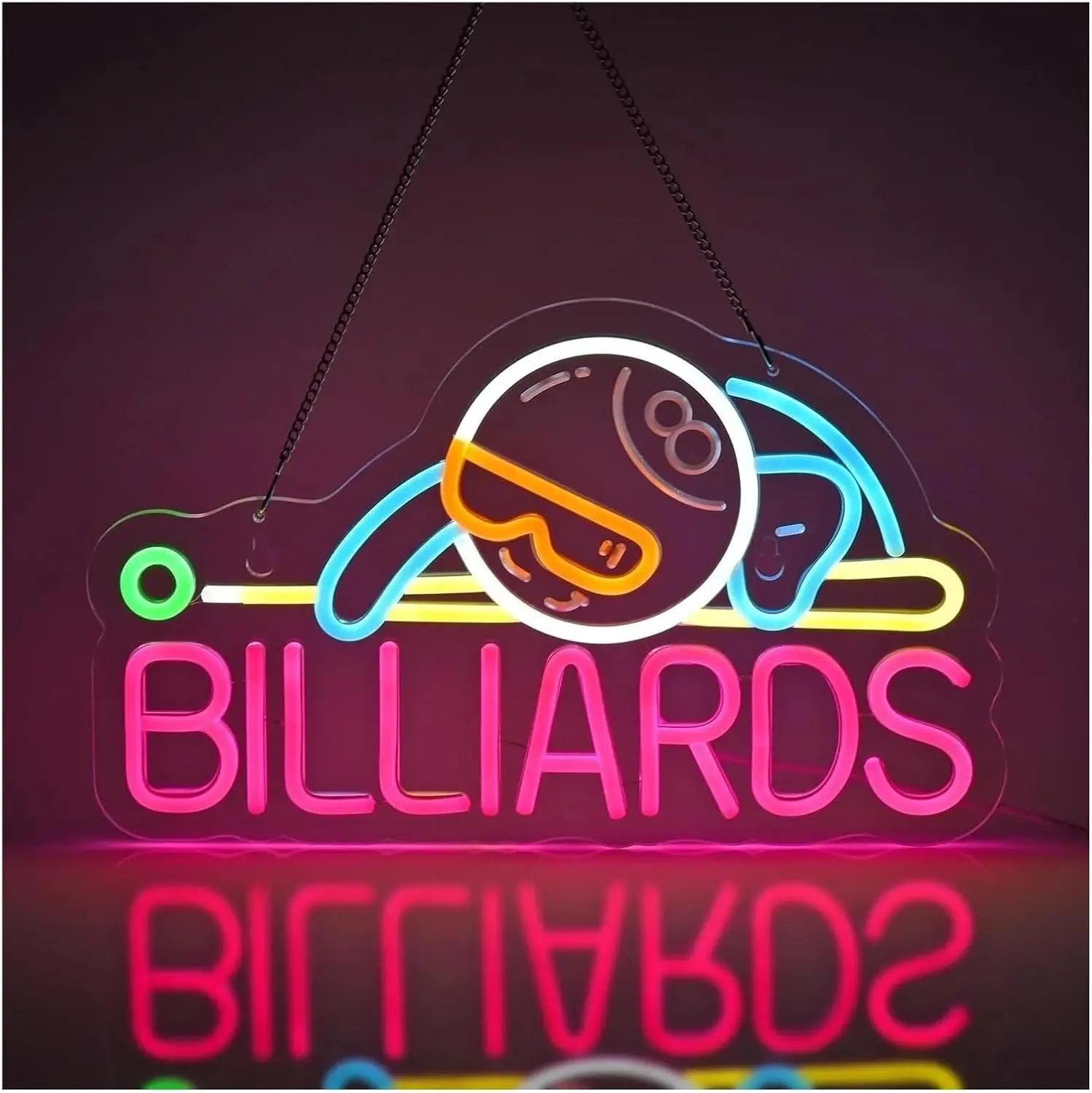 Outdoor Lighting Wall - Billiards 8 Ball LED Neon Sign