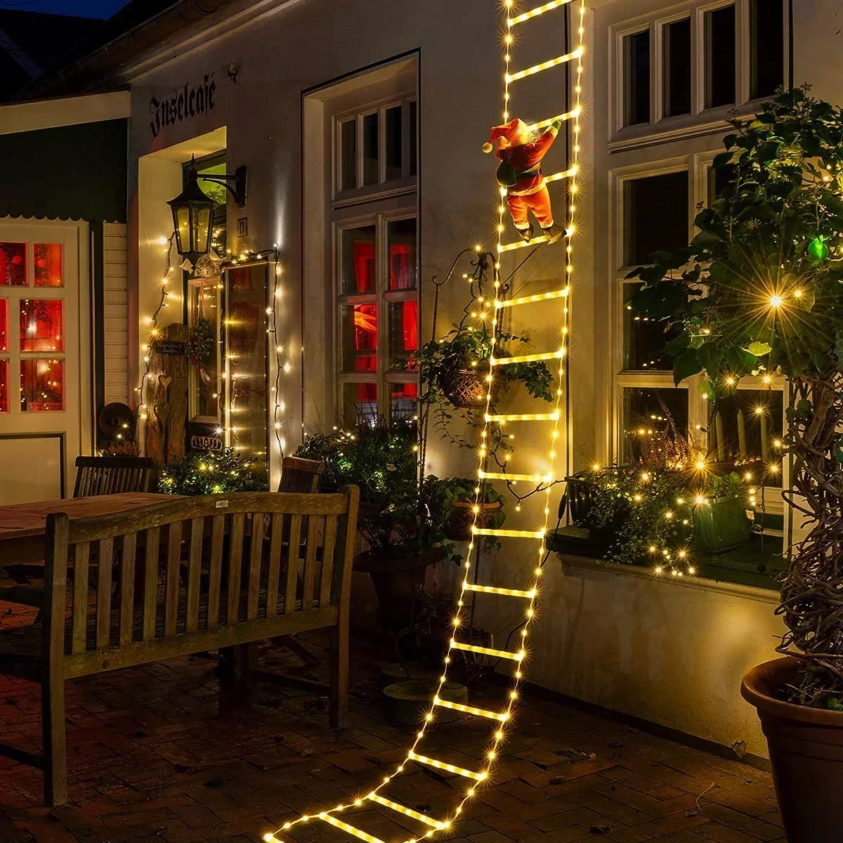 LED Ladder Light for Santa Cla - Xmas Outdoor Lighting Decorations review and price
