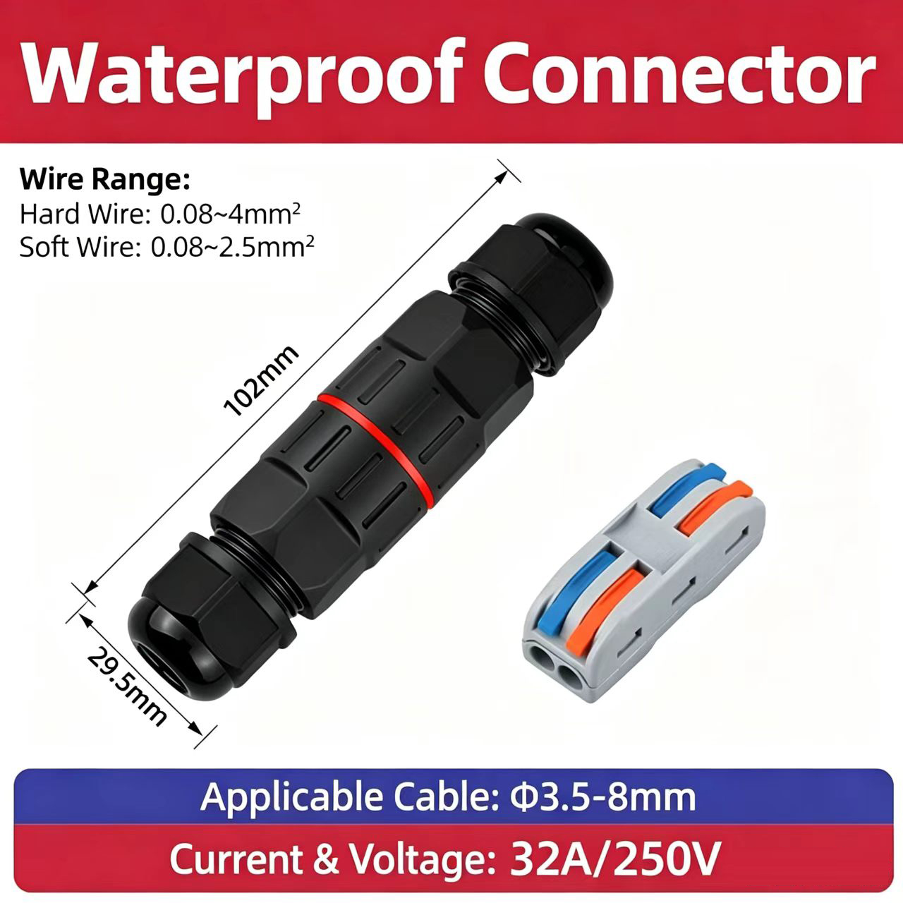 1Pc 2 Pin 3 Pin Wire Connector - Outdoor Lighting Wire Connectors review and price