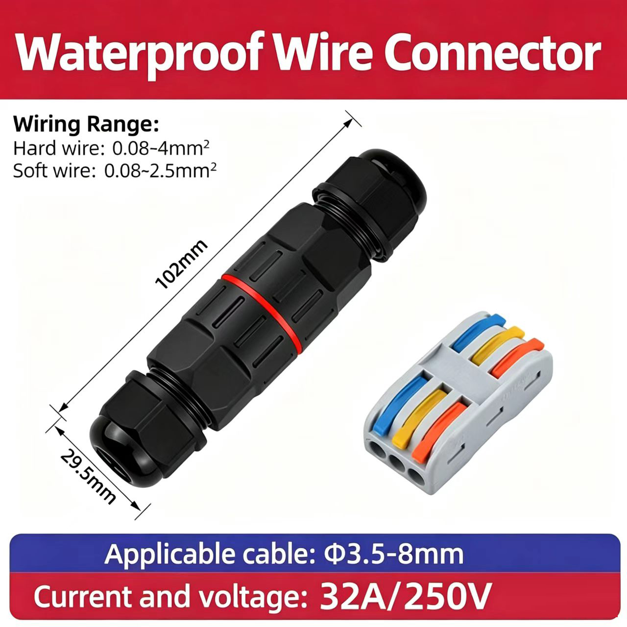 1Pc 2 Pin 3 Pin Wire Connector - Outdoor Lighting Wire Connectors review and price