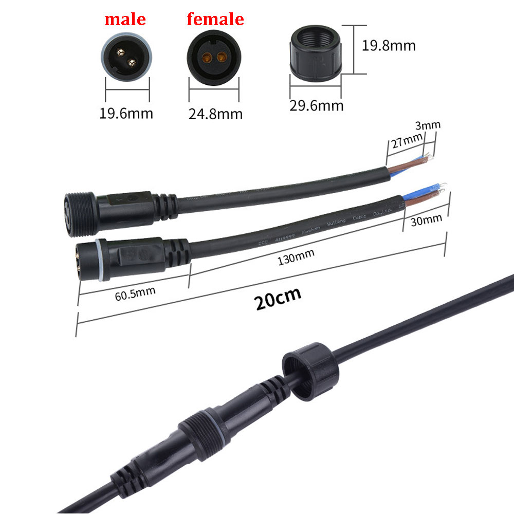 Waterproof Wire M/F docking pl - Outdoor Lighting Wire Connectors review and price