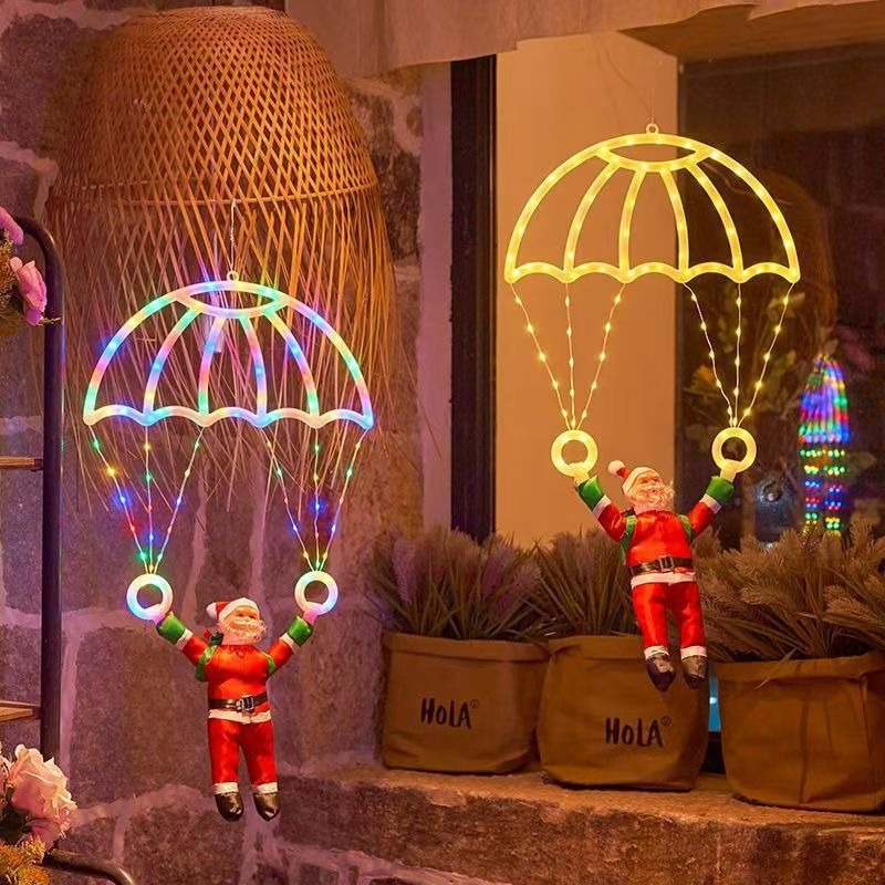 String Lights LED Santa Parach - Xmas Outdoor Lighting Decorations review and price