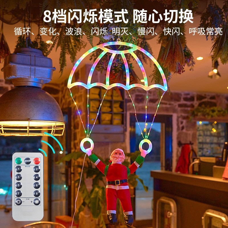 String Lights LED Santa Parach - Xmas Outdoor Lighting Decorations review and price