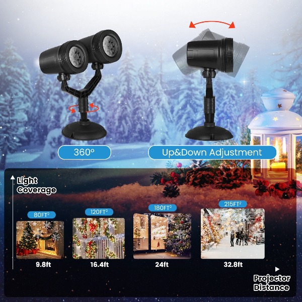Christmas Snowflake Projector  - Xmas Outdoor Lighting Decorations review and price