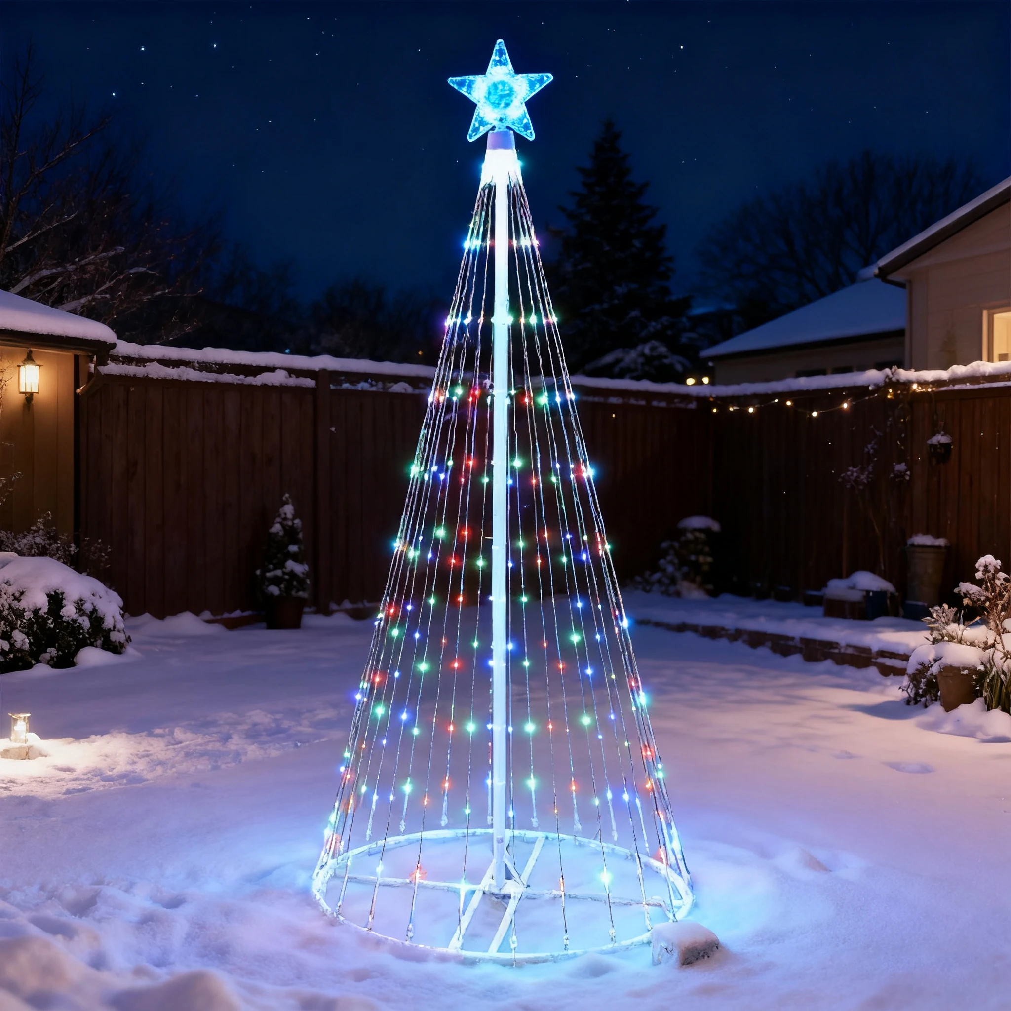 Solar-Powered LED Waterfall St - Bollard Light Garden review and price