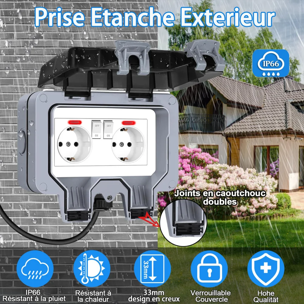 European-Style Outdoor Socket  - Outdoor Lighting Switch review and price