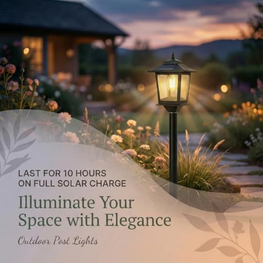 Outdoor Solar Post Lights, 2-P - Outdoor Lighting Lamp review and price