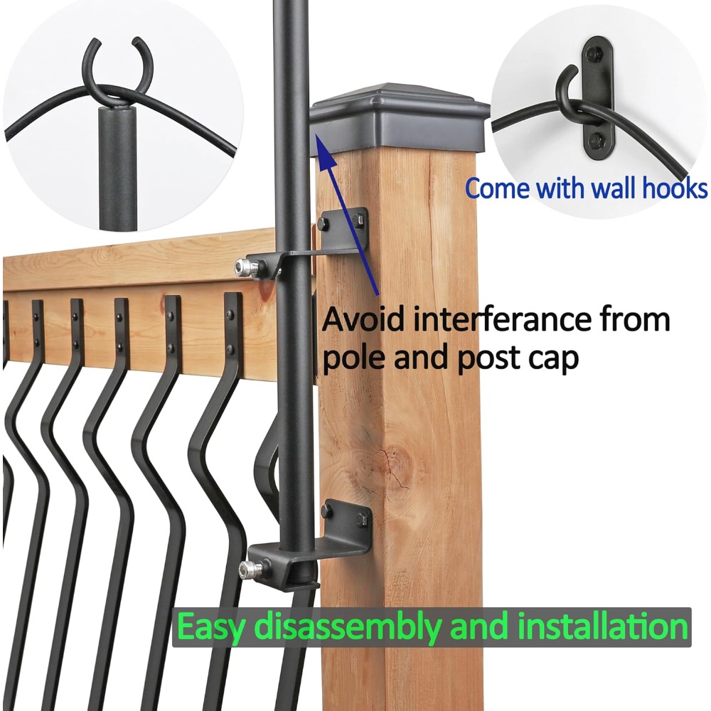2 pack string light poles - st - Outdoor Lighting Garden review and price