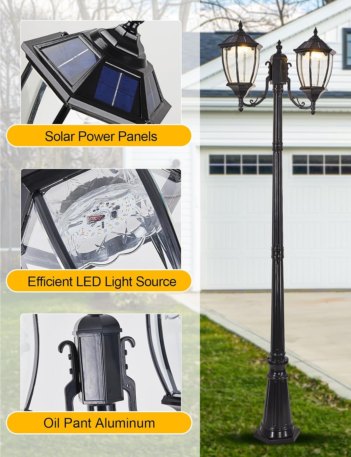 Outdoor Solar Pole Lights Dusk - Outdoor Lighting Dusk To Dawn review and price