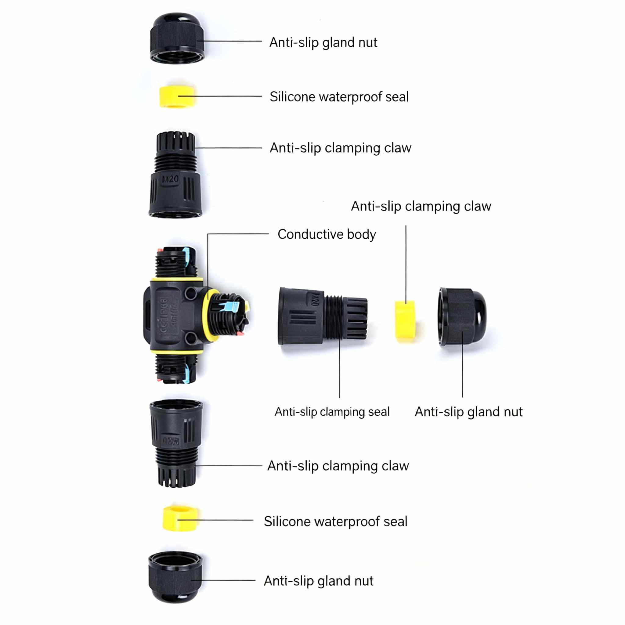 IP68 Waterproof T-Type Cable C - Outdoor Lighting Wire Connectors review and price