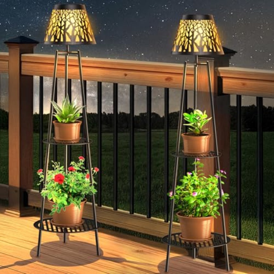 2 Pack Outdoor Solar Floor Lam - Outdoor Lighting Garden review and price