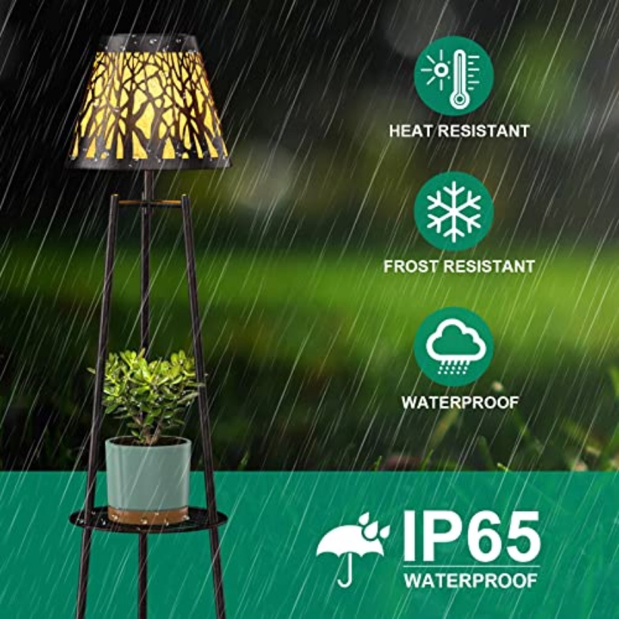 2 Pack Outdoor Solar Floor Lam - Outdoor Lighting Garden review and price