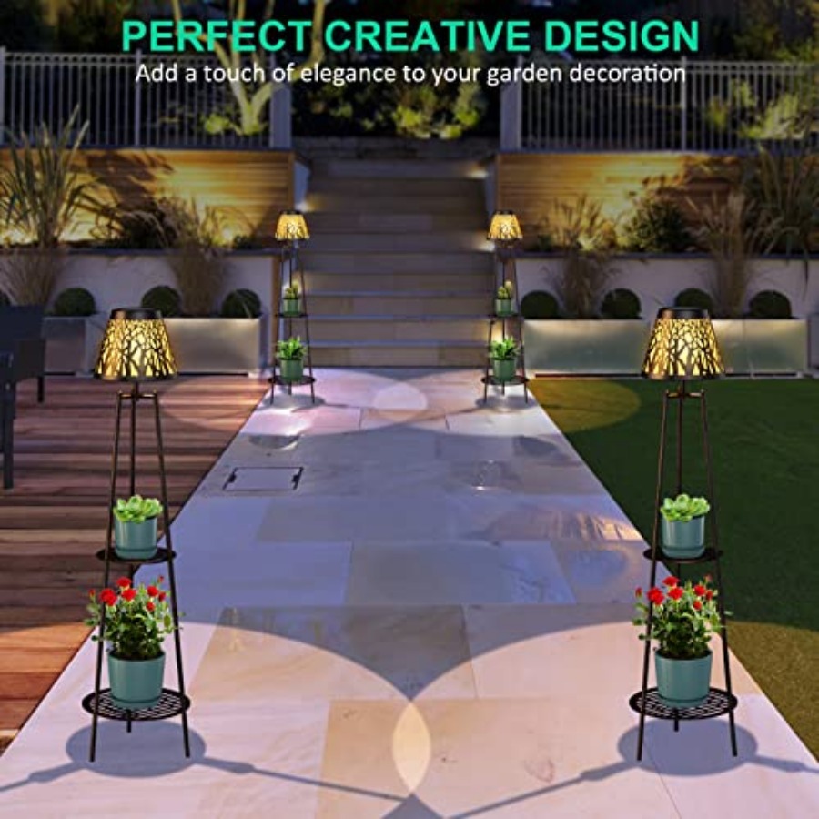2 Pack Outdoor Solar Floor Lam - Outdoor Lighting Garden review and price