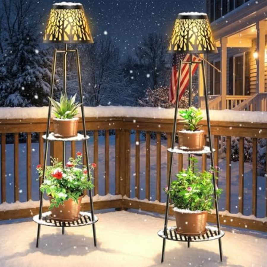 2 Pack Outdoor Solar Floor Lam - Outdoor Lighting Garden review and price