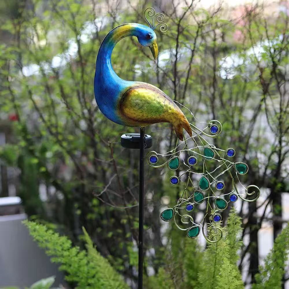 Metal Peacock Solar Stake Ligh - Bollard Light Garden review and price