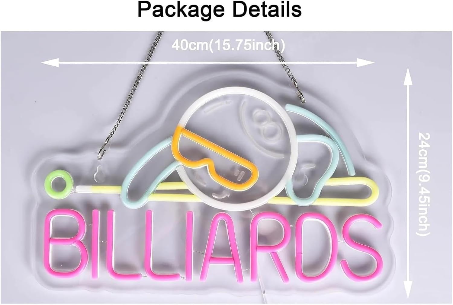 Billiards 8 Ball LED Neon Sign - Outdoor Lighting Wall review and price