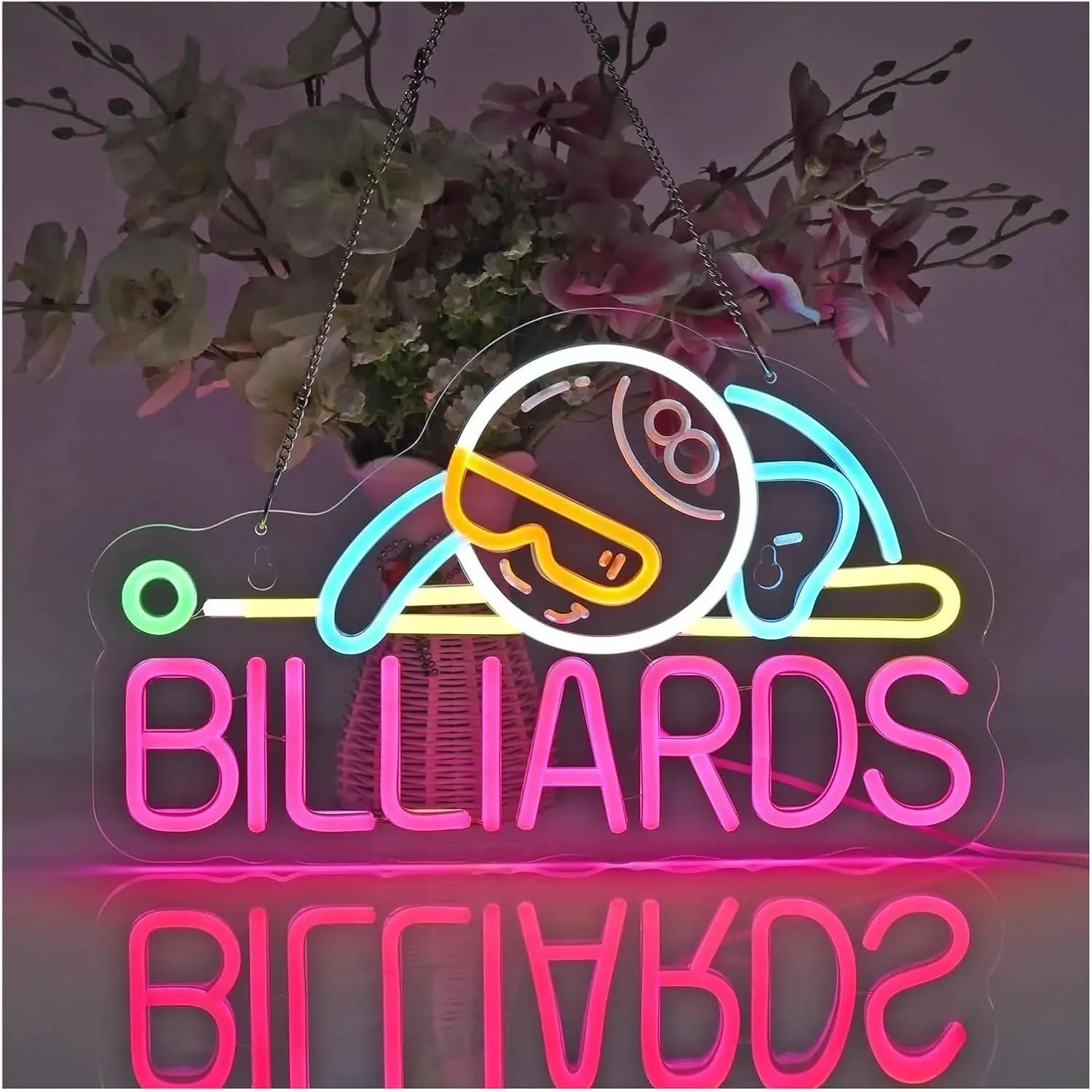 Billiards 8 Ball LED Neon Sign - Outdoor Lighting Wall review and price