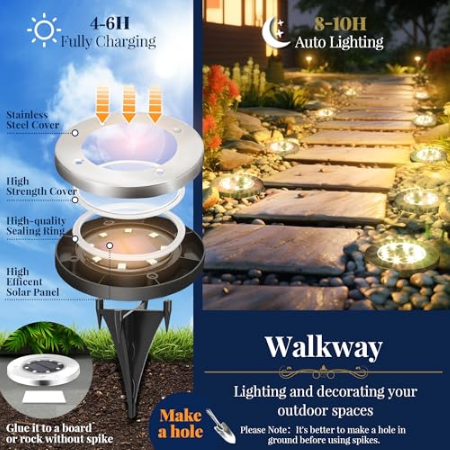 Solar Ground Lights Solar Ligh - Outdoor Lighting Garden review and price