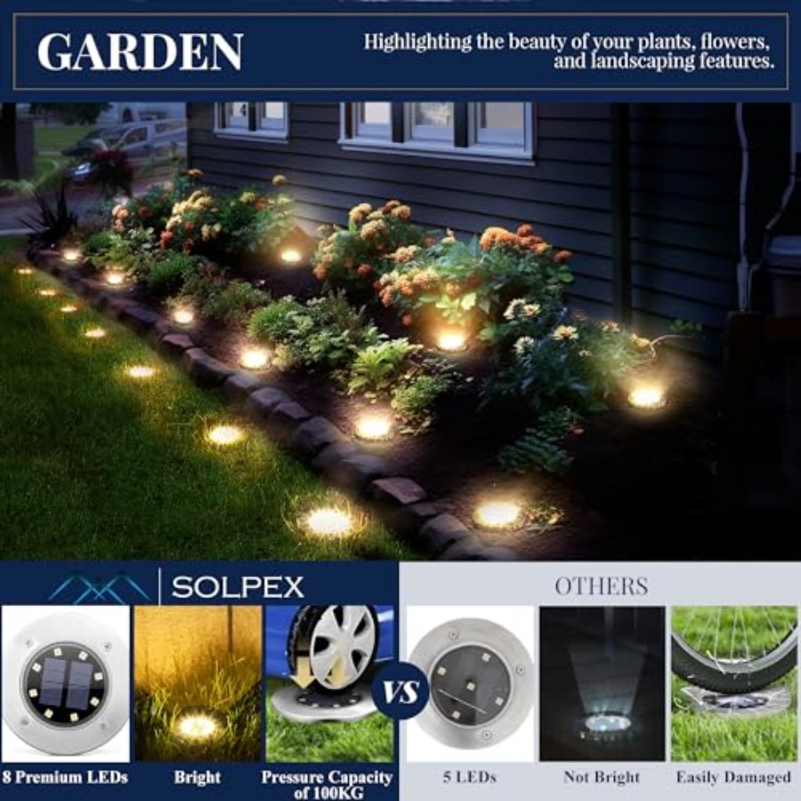 Solar Ground Lights Solar Ligh - Outdoor Lighting Garden review and price