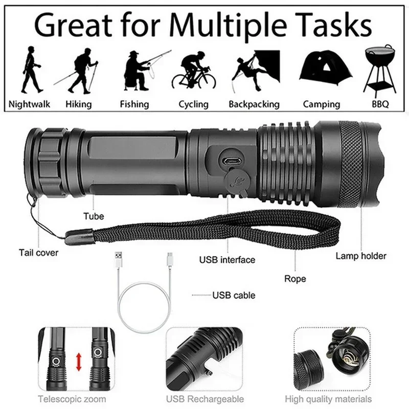 High Power XHP70 Led Flashligh - Outdoor Lighting Bollards review and price